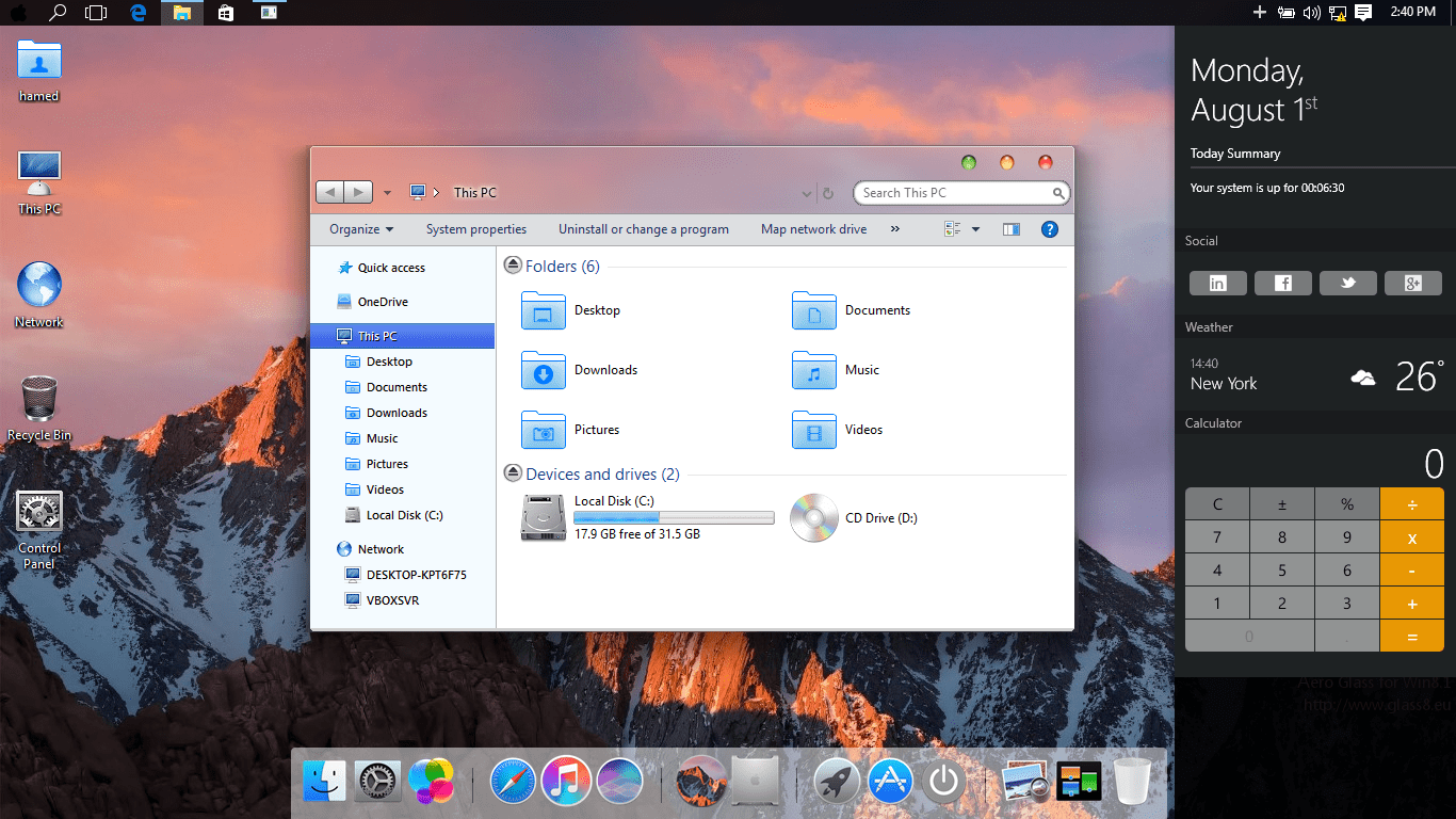 Mac Osx High Sierra Theme For Windows 10